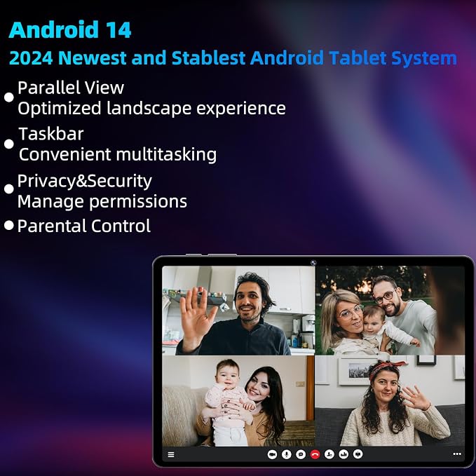 2025 Upgraded Android 14 Tablet, 11inch Tablet PC, Support Face Unlock - Image 5