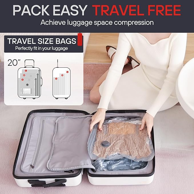 VMstr 18 Pack Travel Vacuum Storage Bags - Image 5