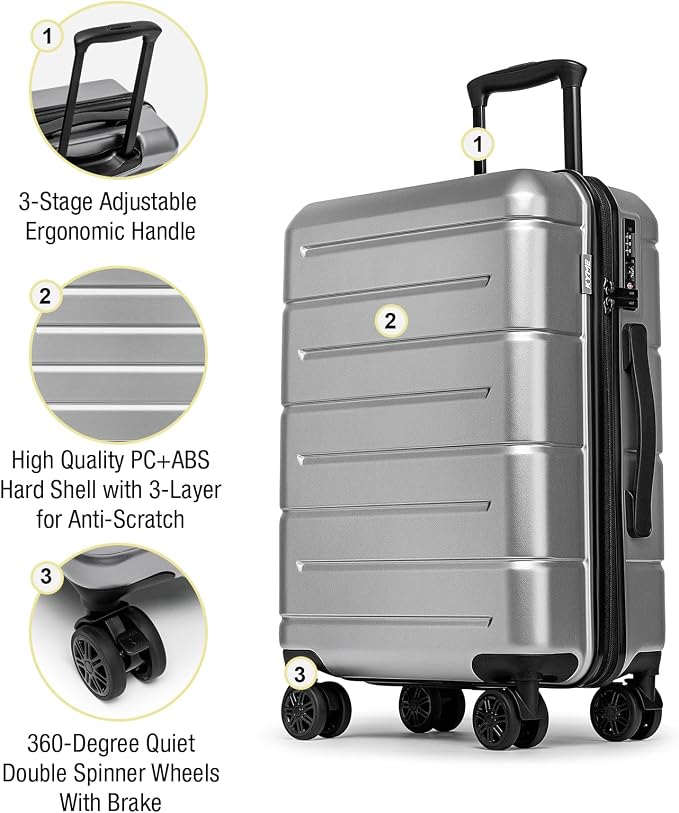 KYME Carry On Luggage 22x14x9 Airline Approved - Image 4
