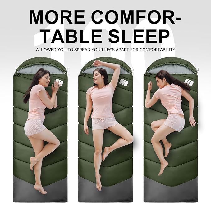 Sleeping Bags for Adults Cold Weather, Waterproof, Lightweight Sleeping Bag for - Image 7