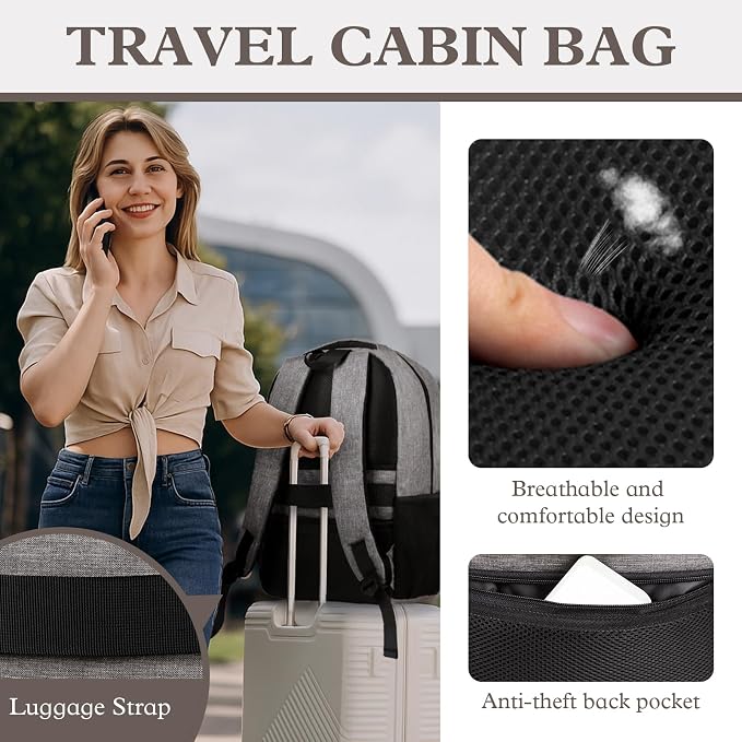 Travel Backpack, Large Travel Backpack, 17 Inch Laptop Bag, Water Resistant - Image 5