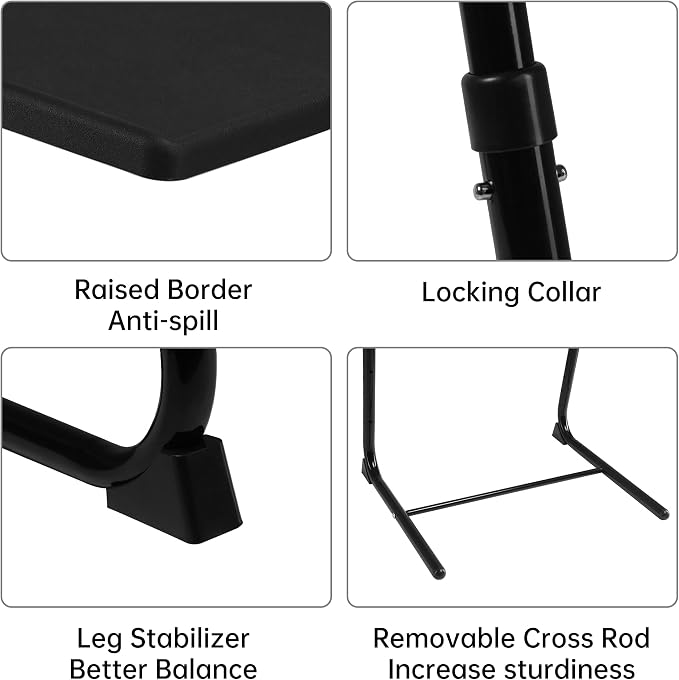 Allpop TV Tray Table, Adjustable TV Dinner Tray - Image 7