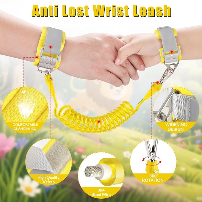 Toddlers Leash + Anti Lost Wrist Link Child Kids Safety Harness Kids Walking - Image 4