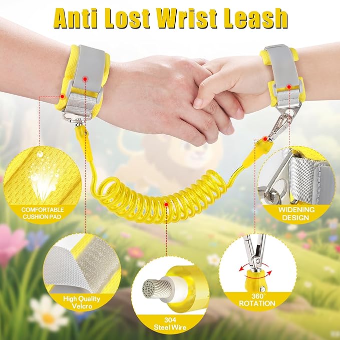 Toddlers Leash + Anti Lost Wrist Link Child Kids Safety Harness Kids Walking - Image 3