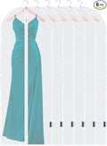 BALEINE 60'' Translucent Garment Bags, 6 Packs PEVA Dress Bag by BALEINE