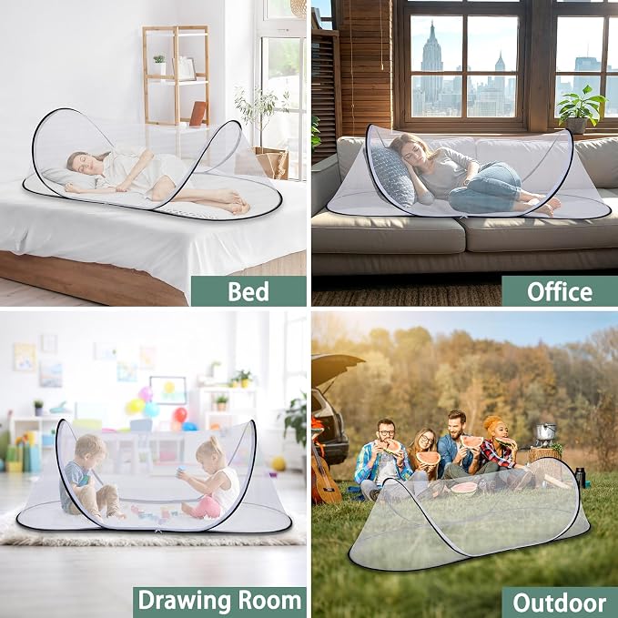 78.7 x 31.5 x 23.6 Inch Large Pop Up Mosquito Net, Collapsible Portable - Image 6