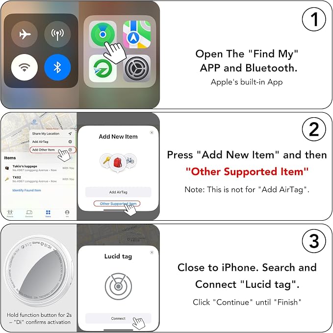 2025 New Air Tracker Tags-2 Pack, Replaceable Battery, Key Finder and Item - Image 9