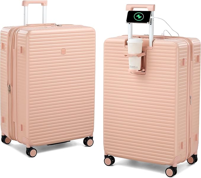 Hard Shell Suitcases Expandable Luggage 28 Inch, Large Checked Luggage Check In by HanTrip