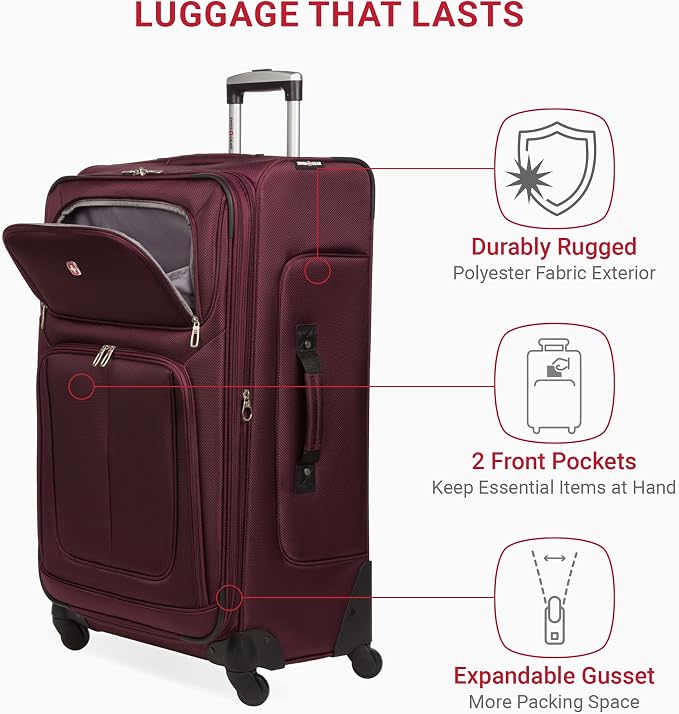 SwissGear Sion Softside Expandable Luggage, 3-Piece Set - Image 4