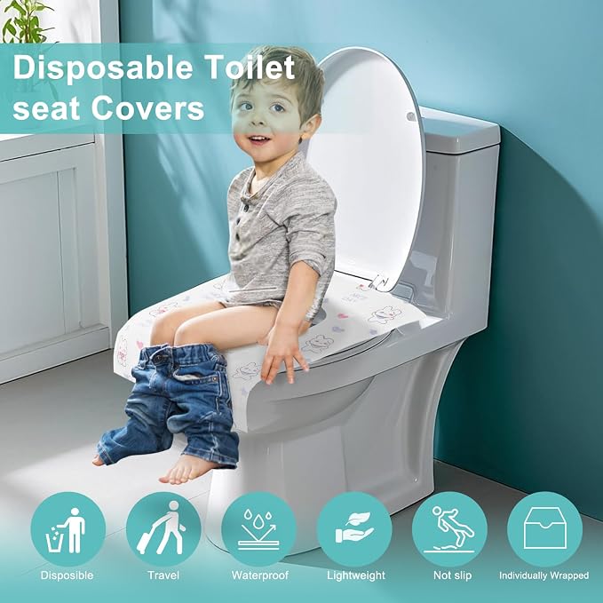 5 Packs Toddler Toilet Seat Covers Disposable, Disposable Toilet Seat Covers - Image 4