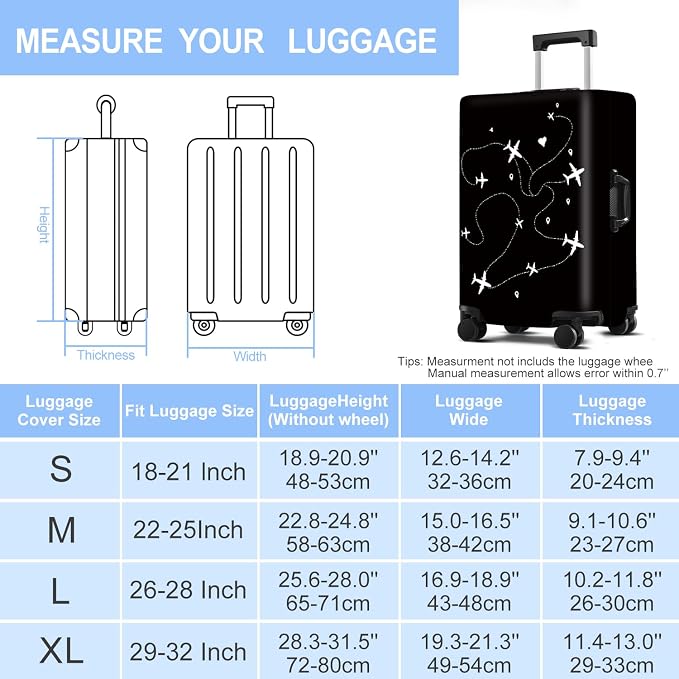 Luggage Cover Washable Suitcase Protector Anti-Scratch, Stretchable Fit - Image 2
