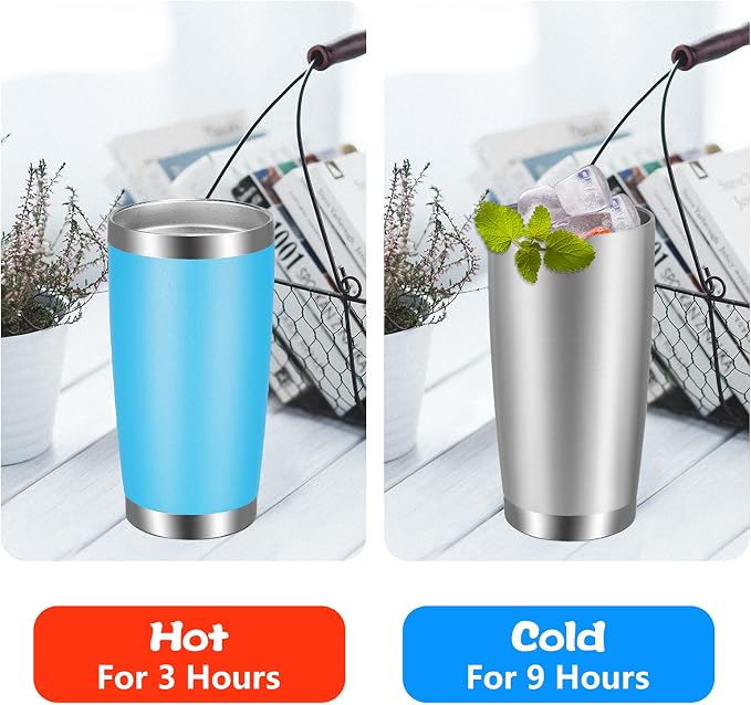 VEGOND 20oz Tumbler with Lid and Straw Stainless Steel Tumbler Cup Vacuum - Image 5