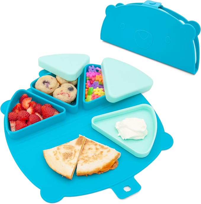 On-The-Go Snack Mat – Baby Silicone Travel Dining Placemat – Portable Silicone by 321Grow