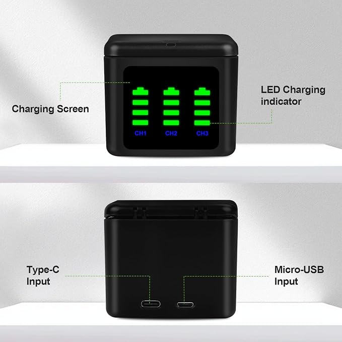 Battery Charger Kits for GoPro Hero 12 11 10 9 Black - Image 3