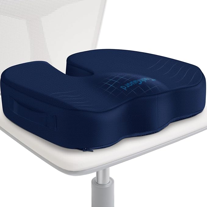 TushGuard Seat Cushion for Office Chair Memory Foam Non-Slip Desk Seat Cushion by TushGuard