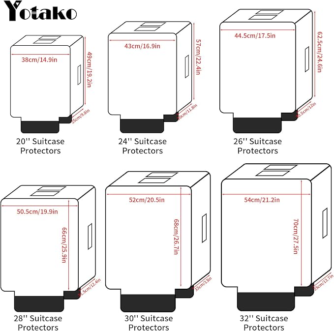 Yotako Clear PVC Suitcase Cover Protectors 26 Inch Luggage Cover - Image 9