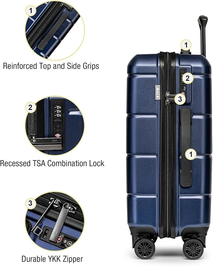 KYME Carry On Luggage 22x14x9 Airline Approved - Image 5