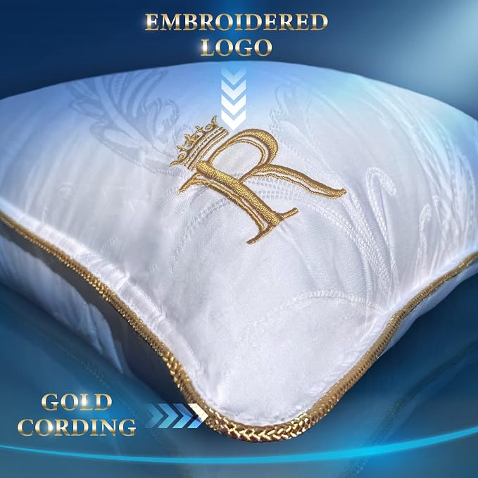 Royal Therapy Pillows Standard Size Set of 2, Alternative Goose Down Pillows - Image 7