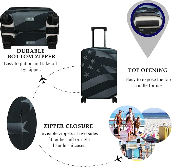 Explore Land Travel Luggage Cover Suitcase Protector Fits 18-22 Inch Case - Image 3