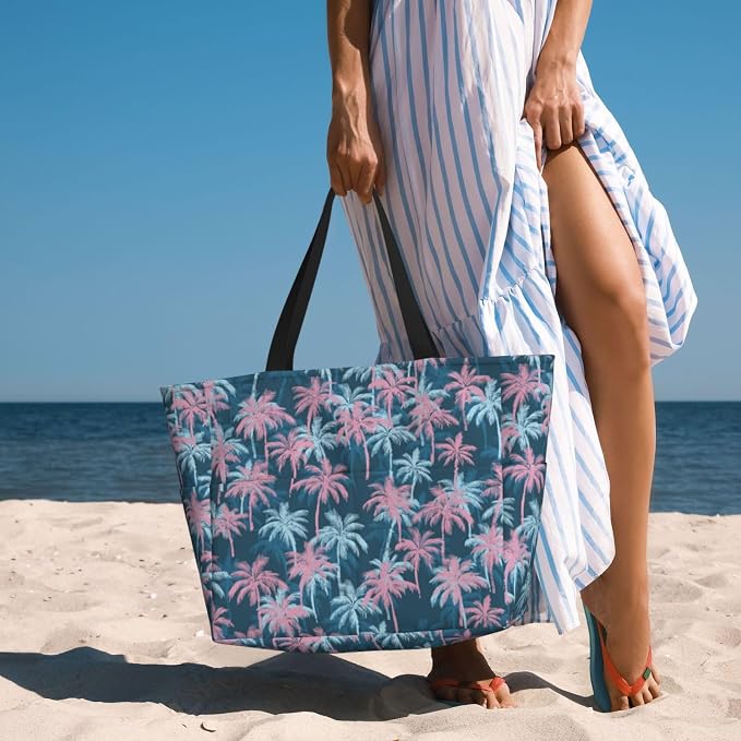 Beach Bag for Women Beach Tote Bag Waterproof Sandproof Large Bags - Image 6