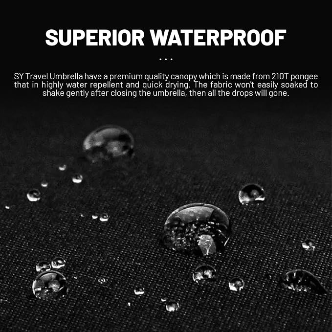 SY COMPACT Travel Umbrella Windproof Automatic Umbrellas Small Compact UV Sun - Image 4