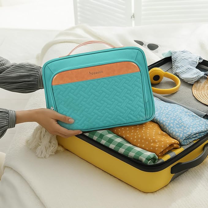 Travel Hanging Toiletry Bag for Women, Large Makeup Bag 8 Leak Proofing - Image 7