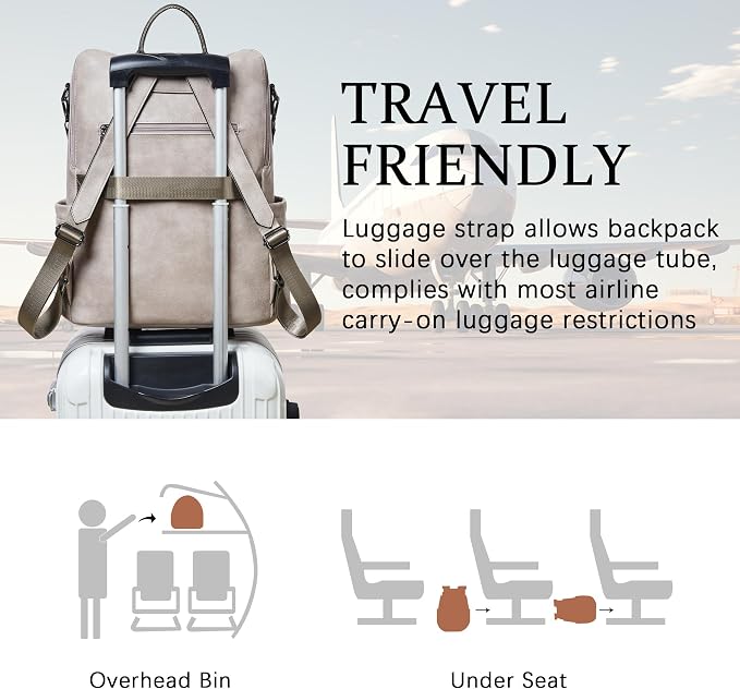 Shrrie Vegan Leather Laptop Backpack - Image 5