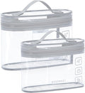 BAGSMART TSA Approved Toiletry Bag, 2 Pack Clear Makeup Cosmetic Bag Organizer by BAGSMART