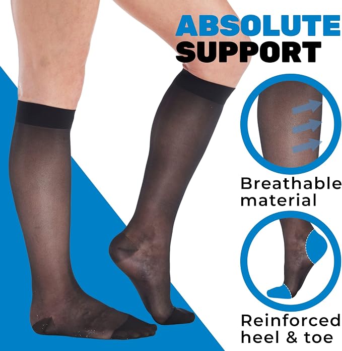 Made in USA - Wide Calf Compression Stockings - Image 4