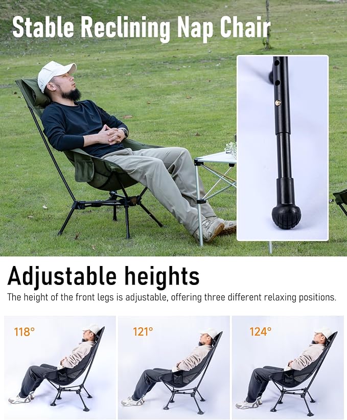 iClimb Ultralight Compact Camping Folding Beach Chair - Image 4