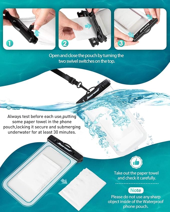 Hiearcool Waterproof Phone Pouch, Water Proof Phone Case - Image 7