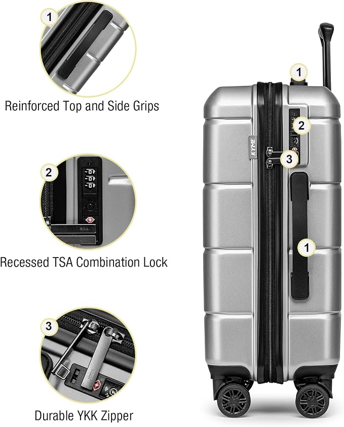 KYME Carry On Luggage 22x14x9 Airline Approved - Image 5