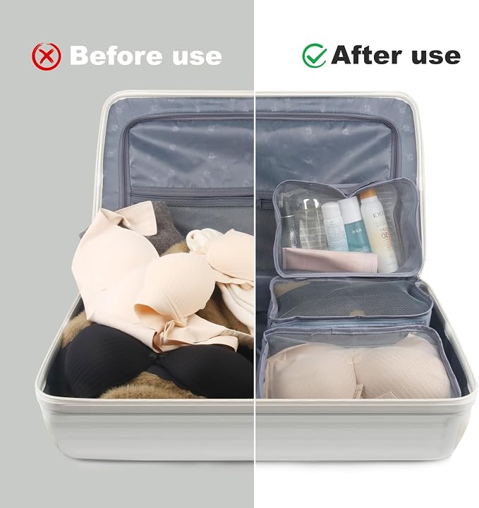12 Pcs Packing Cubes Luggage Organizers Small Mesh Clothing Underwear Bag - Image 3
