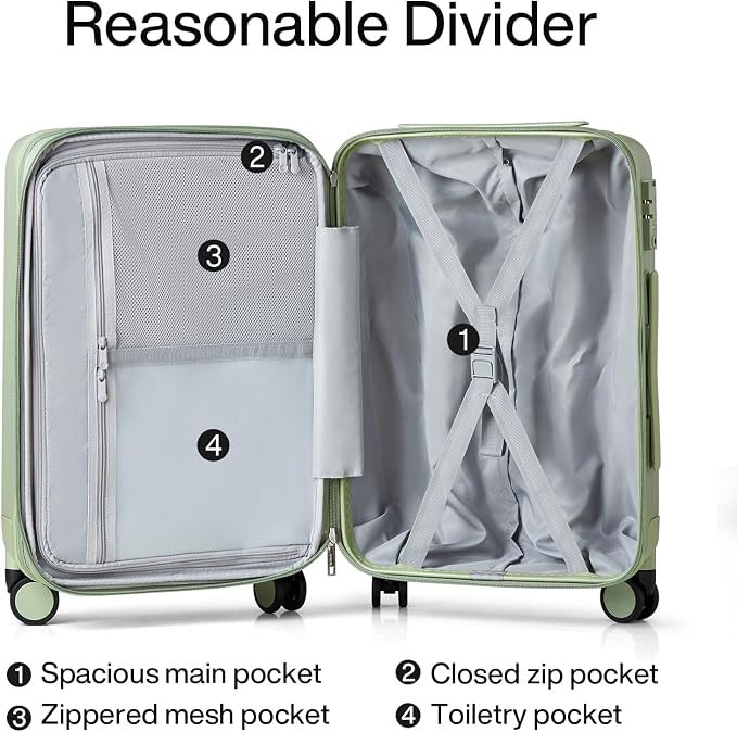 Hanke 29 Inch Expandable Checked Luggage Lightweight PC Hard Shell Luggage - Image 7