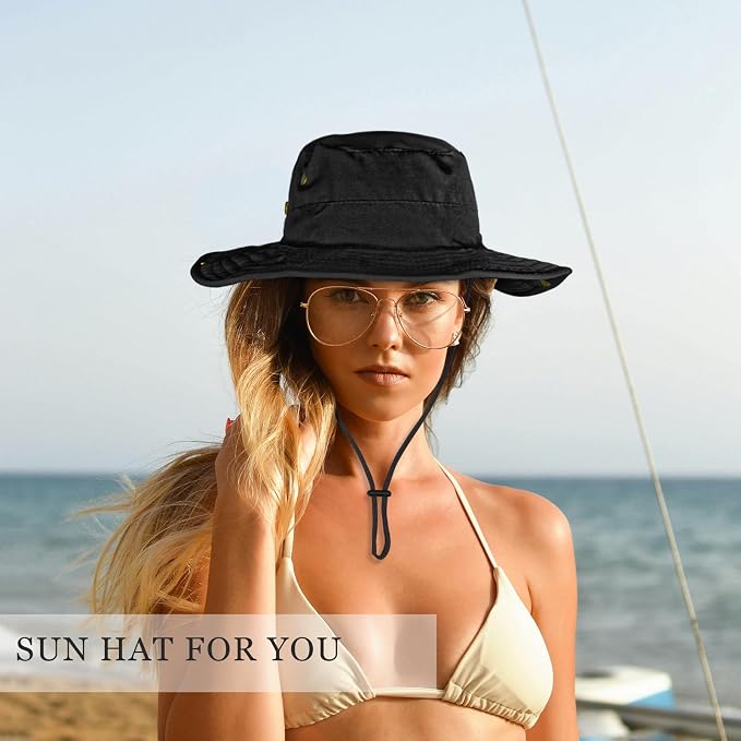 Sun Hats for Men Women Boonie Hat Foldable Fishing Hat UPF 50+ Bucket Hat for - Image 4