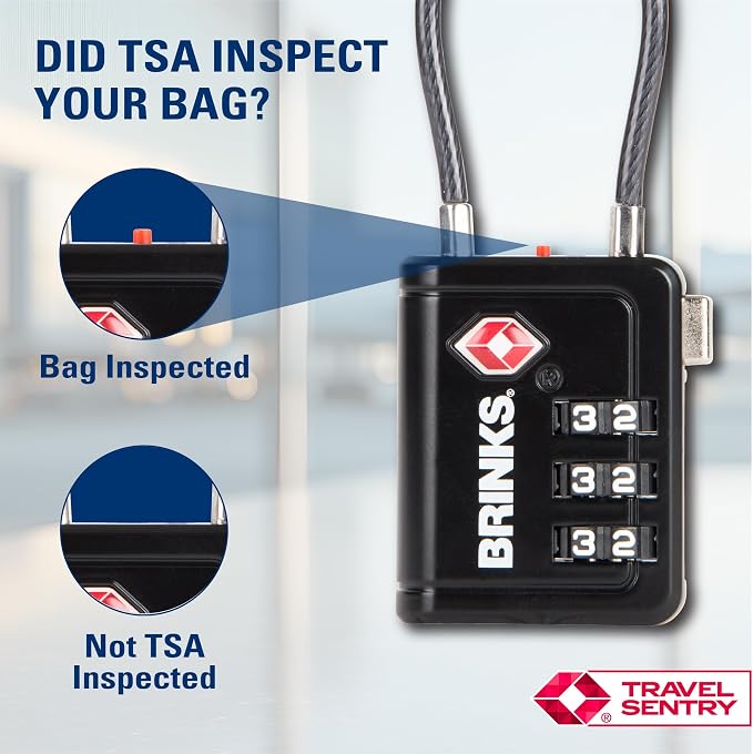Brinks TSA Accepted Indicator Luggage Lock, New More Secure TSA008 Key - Image 2