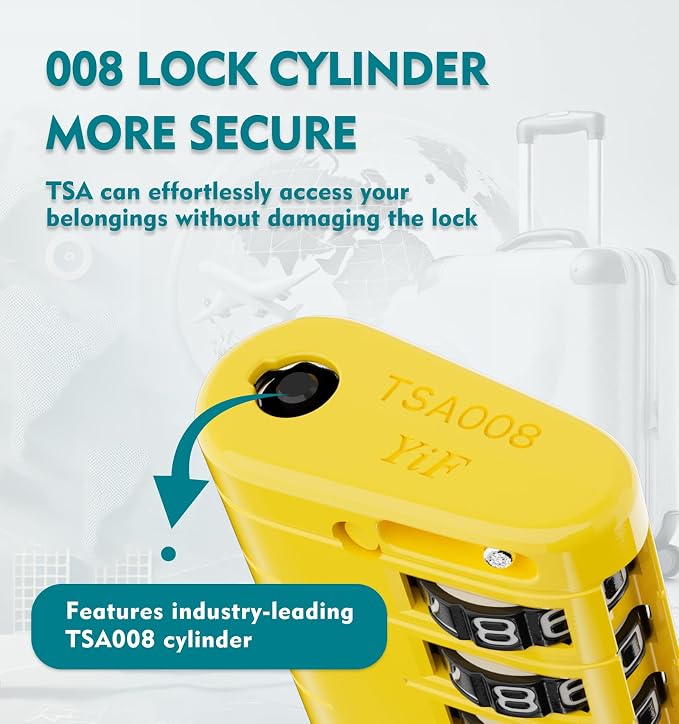 ANVIL TSA Approved Luggage Locks – High Security TSA008 Combination Travel Locks - Image 2