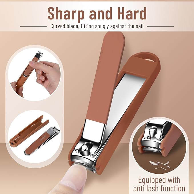 Nail Clippers Set for Men and Women 7 Pieces Stainless Steel Grooming Kits - Image 5