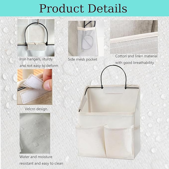 4pcs Wall Hanging Storage Bag, Wall Hanging Organizer bags - Image 3