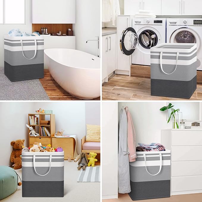 HomeHacks Laundry Basket, 100L Each Waterproof, Freestanding Laundry Hamper - Image 6