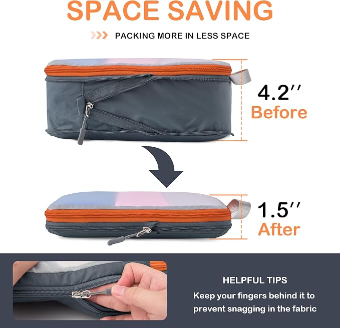 Cipway Compression Packing Cubes Mesh, Lightweight Luggage Organizer Bags - Image 3