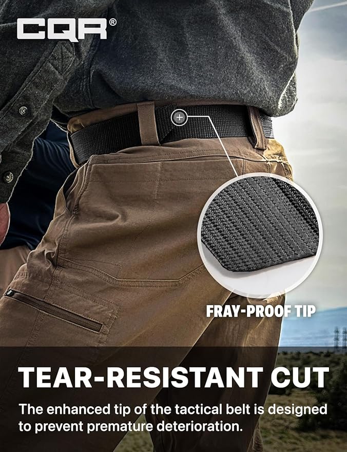 CQR Tactical Belt, Military Style Heavy Duty Belt, Webbing EDC Quick-Release - Image 2