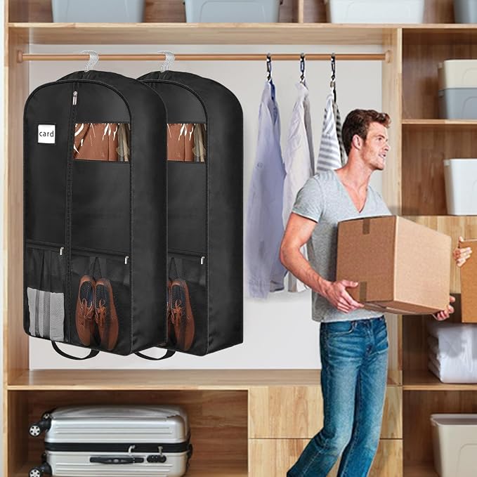 43" Heavy Duty Garment Bags Suit Bags Travel, Suit Holder - Image 2