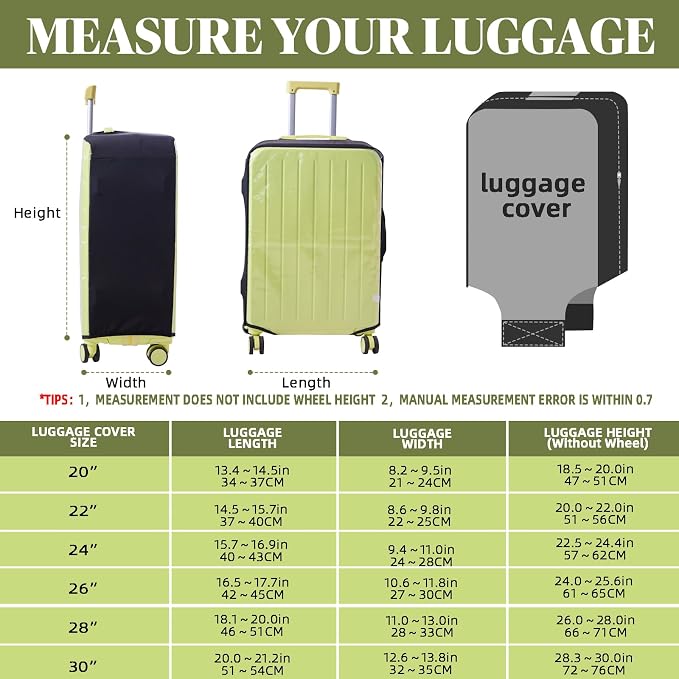 Clear Luggage Cover Protectors For Suitcases, Elastic Transparent waterproof - Image 4