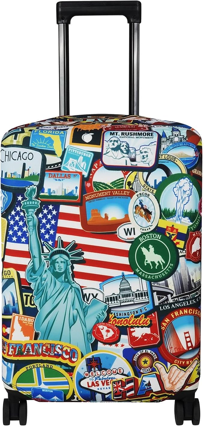 Explore Land Travel Luggage Cover Suitcase Protector Fits 27-30 Inch Case by ExploreLand