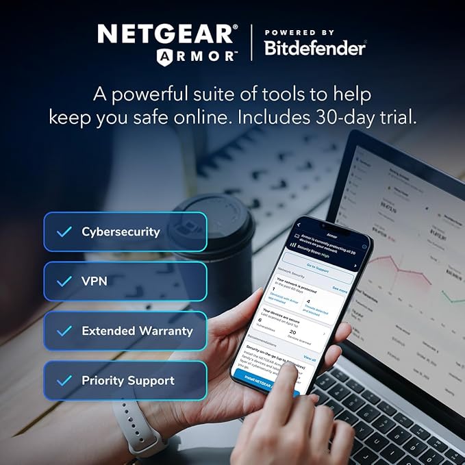 NETGEAR Nighthawk Tri-Band WiFi 7 Router – Security Features, BE12000 Wireless - Image 7