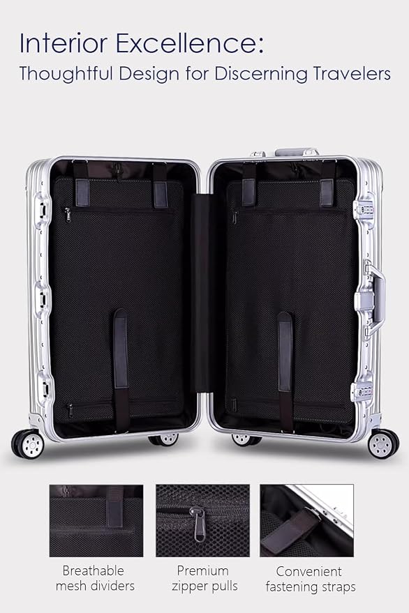 28 Inch All Aluminum Checked in Luggage - Image 6