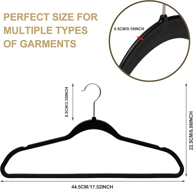 Quality Hangers 50 Pack Slim Plastic Hangers - Image 2