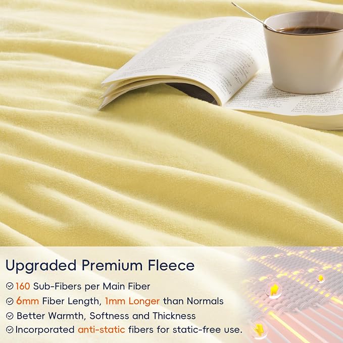 PHF Ultra Soft Fleece Blanket Queen Size, No Shed No Pilling Luxury Plush Cozy - Image 4