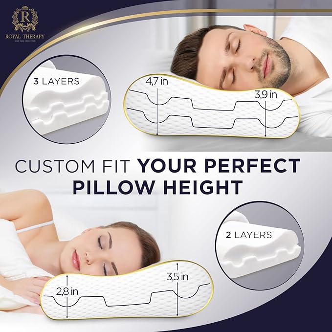 Royal Therapy King Memory Foam Pillow – Ergonomic Cervical Pillow - Image 5